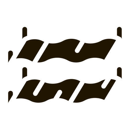 embossed stretch ceiling glyph icon vector. embossed stretch ceiling sign. isolated symbol illustrationのイラスト素材