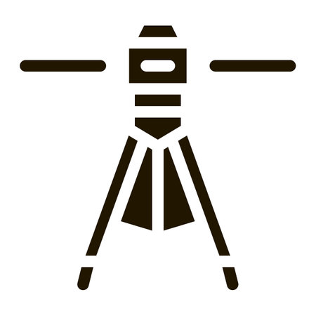 laser level tool glyph icon vector. laser level tool sign. isolated symbol illustrationのイラスト素材