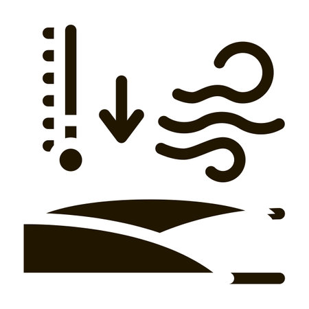 low arctic temperature glyph icon vector. low arctic temperature sign. isolated symbol illustrationのイラスト素材