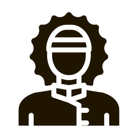 polar man glyph icon vector. polar man sign. isolated symbol illustrationのイラスト素材