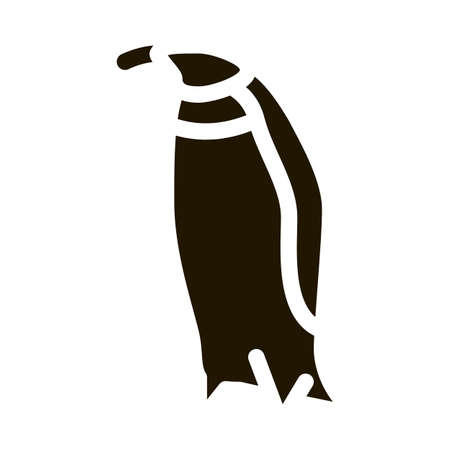 penguin bird glyph icon vector. penguin bird sign. isolated symbol illustrationのイラスト素材