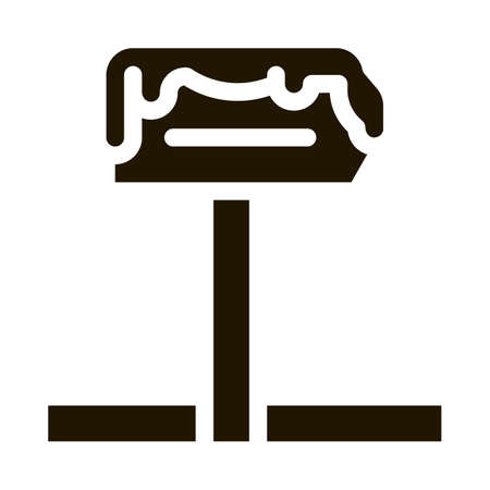 snowy nameplate glyph icon vector. snowy nameplate sign. isolated symbol illustrationのイラスト素材