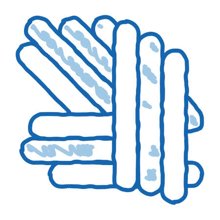 Allegry Organism Pathogen Sticks sketch icon vector. Hand drawn blue doodle line art isolated symbol illustrationのイラスト素材