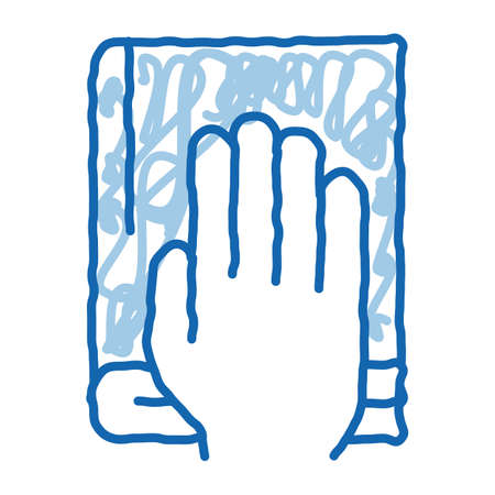 Constitution Book Law And Judgement sketch icon vector. Hand drawn blue doodle line art sign. isolated symbol illustrationのイラスト素材