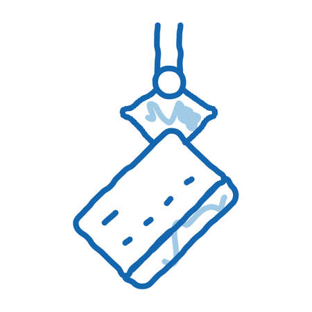 Credit Card Theft sketch icon vector. Hand drawn blue doodle line art Credit Card Theft sign. isolated symbol illustrationのイラスト素材