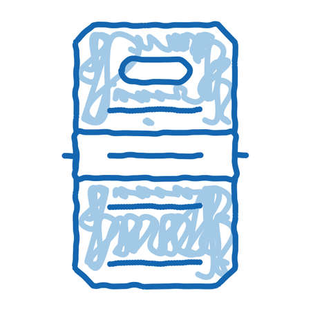 Police Officer Shield sketch icon vector. Hand drawn blue doodle line art Police Officer Shield sign. isolated symbol illustrationのイラスト素材