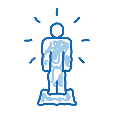 Human Sparkle sketch icon vector. Hand drawn blue doodle line art Human Sparkle isometric sign. isolated symbol illustrationのイラスト素材