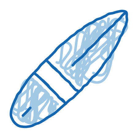 Canoe sketch icon vector. Hand drawn blue doodle line art Canoe sign. isolated symbol illustrationのイラスト素材
