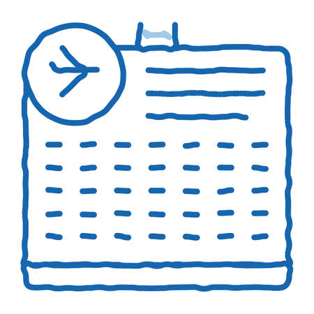 Airport Information Board sketch icon vector. Hand drawn blue doodle line art Airplane Airline Electronic Information Table Equipment sign. isolated symbol illustrationのイラスト素材