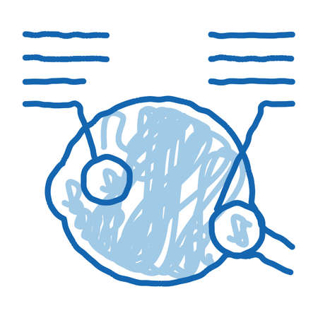 Detailed Analysis of Eyeball sketch icon vector. Hand drawn blue doodle line art Detailed Analysis of Eyeball Sign. isolated symbol illustrationのイラスト素材