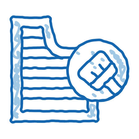 machine cleaning place sketch icon vector. Hand drawn blue doodle line art machine cleaning place sign. isolated symbol illustrationのイラスト素材