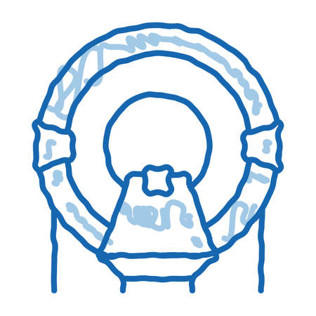 place in solarium sketch icon vector. Hand drawn blue doodle line art place in solarium sign. isolated symbol illustrationのイラスト素材