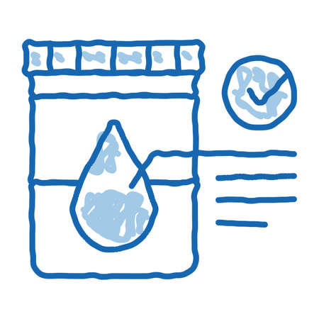 regular urine test in vitro sketch icon vector. Hand drawn blue doodle line art regular urine test in vitro sign. isolated symbol illustrationのイラスト素材