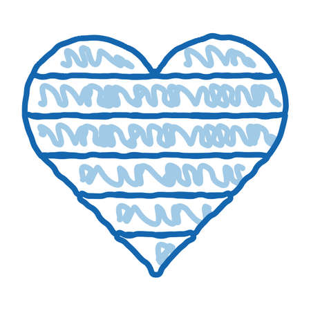 lgbt heart sketch icon vector. Hand drawn blue doodle line art lgbt heart sign. isolated symbol illustrationのイラスト素材