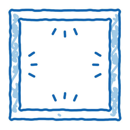stretch ceiling with lamps sketch icon vector. Hand drawn blue doodle line art stretch ceiling with lamps sign. isolated symbol illustrationのイラスト素材