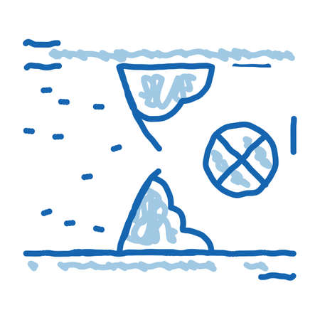 blockage of blood vessel sketch icon vector. Hand drawn blue doodle line art blockage of blood vessel sign. isolated symbol illustrationのイラスト素材