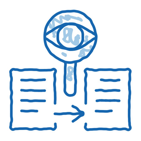 conformity of document policy sketch icon vector. Hand drawn blue doodle line art conformity of document policy sign. isolated symbol illustrationのイラスト素材