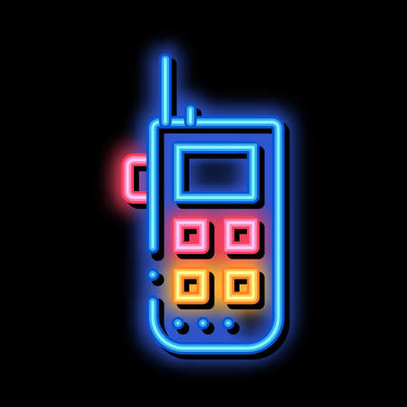 Climbing Gps Assistant Device Alpinism neon light sign vector. Glowing bright icon transparent symbol illustrationのイラスト素材