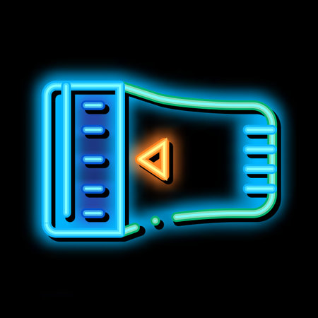 Temperature Regulator Radiator Detail neon light sign vector. Glowing bright icon transparent symbol illustrationのイラスト素材