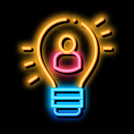 Quick Wits Human Talent neon light sign vector. Glowing bright icon sign. transparent symbol illustrationのイラスト素材