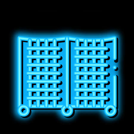 Batting Cage neon light sign vector. Glowing bright icon Batting Cage sign. transparent symbol illustrationのイラスト素材
