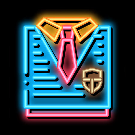 Academy Uniform Concept neon light sign vector. Glowing bright icon Academy Uniform Concept sign. transparent symbol illustrationのイラスト素材