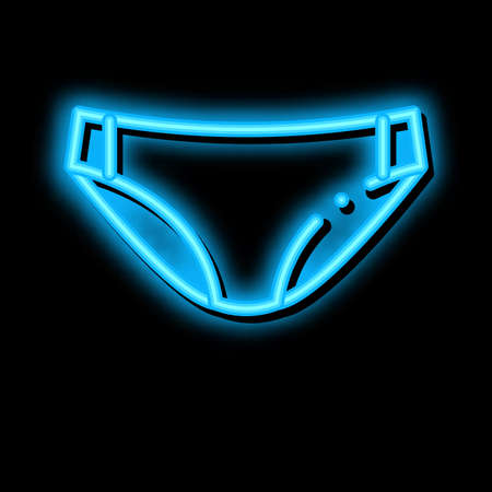 Midi Pants neon light sign vector. Glowing bright icon Midi Pants sign. transparent symbol illustrationのイラスト素材