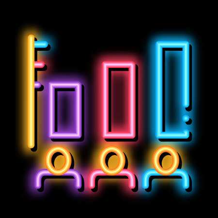 Human Infographic neon light sign vector. Glowing bright icon Human Infographic sign. transparent symbol illustrationのイラスト素材