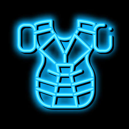 Protection Cloth neon light sign vector. Glowing bright icon Protection Cloth isometric sign. transparent symbol illustrationのイラスト素材