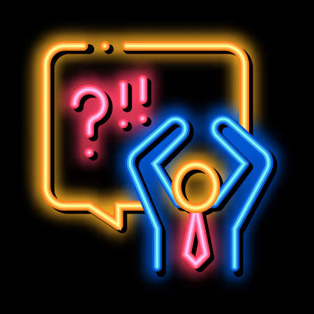 Outraged Human neon light sign vector. Glowing bright icon Outraged Human isometric sign. transparent symbol illustrationのイラスト素材