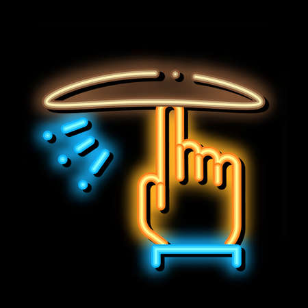 Twist Dough Hand neon light sign vector. Glowing bright icon Twist Dough Hand isometric sign. transparent symbol illustrationのイラスト素材