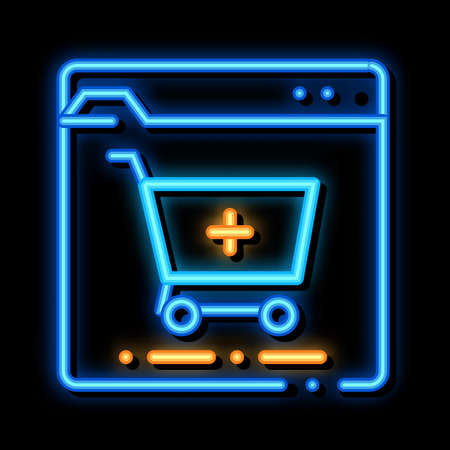 Online Pills Shop neon light sign vector. Glowing bright icon Online Pills Shop sign. transparent symbol illustrationのイラスト素材
