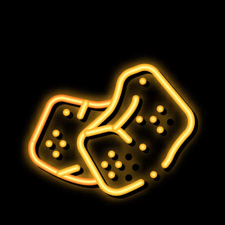 Sugar Cubes neon light sign vector. Glowing bright icon Sugar Cubes sign. transparent symbol illustrationのイラスト素材