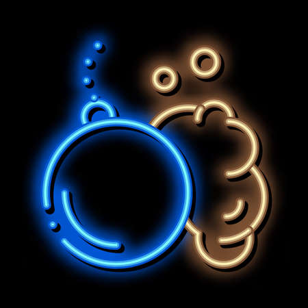 Wrecking Ball neon light sign vector. Glowing bright icon Wrecking Ball sign. transparent symbol illustrationのイラスト素材