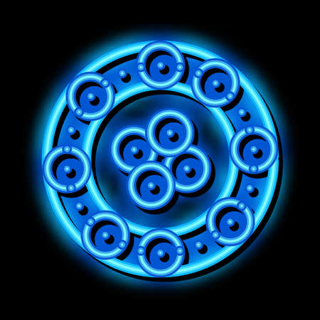 painted clay plate neon light sign vector. Glowing bright icon painted clay plate sign. transparent symbol illustrationのイラスト素材