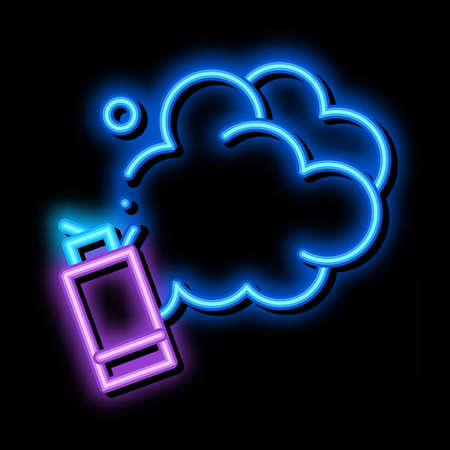 gas cans neon light sign vector. Glowing bright icon gas cans sign. transparent symbol illustrationのイラスト素材