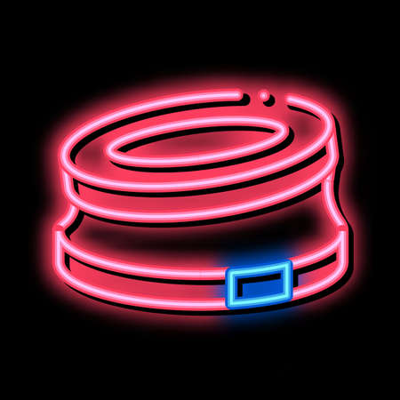bump stop karting track neon light sign vector. Glowing bright icon bump stop karting track sign. transparent symbol illustrationのイラスト素材