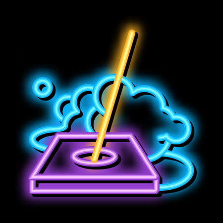 drain cleaning neon light sign vector. Glowing bright icon drain cleaning sign. transparent symbol illustrationのイラスト素材