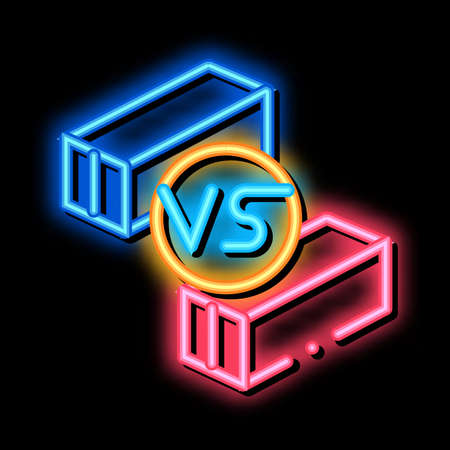 trade war products neon light sign vector. Glowing bright icon trade war products sign. transparent symbol illustrationのイラスト素材