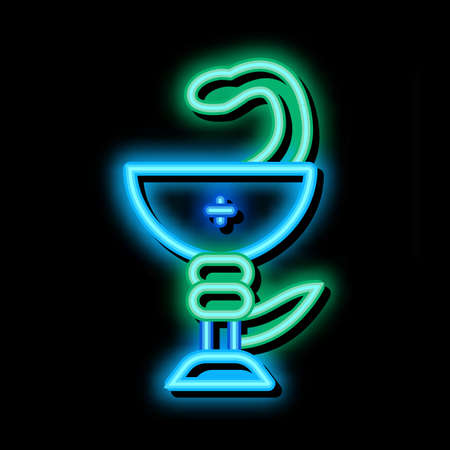 symbol of all medicine neon light sign vector. Glowing bright icon symbol of all medicine sign. transparent symbol illustrationのイラスト素材