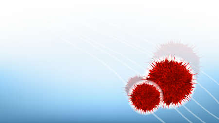Hiv Bacterial Microorganism Copy Space Vector. Microscope Unhealthy Danger Viral Bacterial Organism...