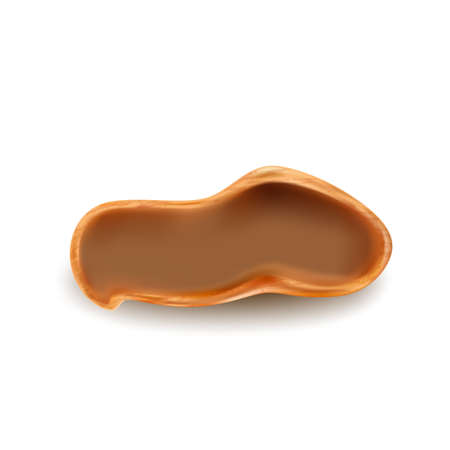 Peanut Empty Crashed Shell Natural Snack Vector. Peanut Legume Crop Nutrition Broken Dried Nutshell....