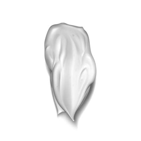 shaving foam cream mousse vector. white cosmetic texture. soap hair skincare. face ointment. bath creamy swirl. 3d realistic illustrationのイラスト素材