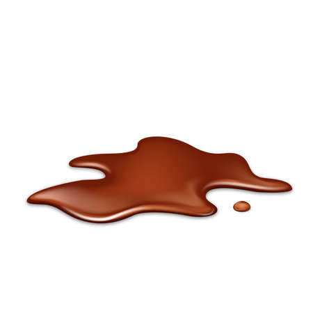 Chocolate Delicious Dessert Dropped Splash Vector. Splashing Liquid Chocolate Candy Pastry Eatery Nutrition, Creamy Cocoa Product. Flowing Gourmet Confection Snack Template Realistic 3d Illustrationのイラスト素材