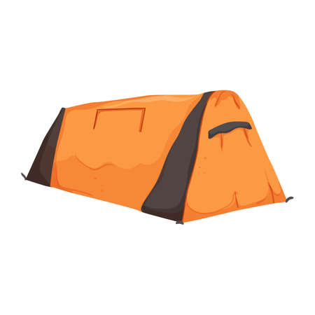 adventure tent camp color icon vector. adventure tent camp sign. isolated symbol illustrationのイラスト素材