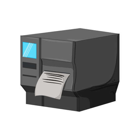 scanner printer paper cartoon. scanner printer paper sign. isolated symbol vector illustration