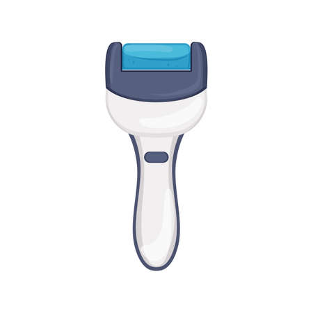 electric callus remover cartoon. electric callus remover sign. isolated symbol vector illustrationのイラスト素材