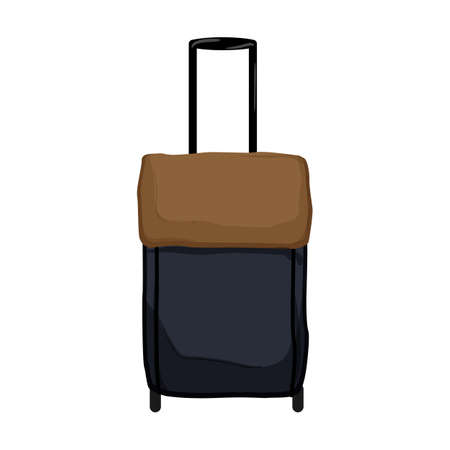 trip luggage bag cartoon. trip luggage bag sign. isolated symbol vector illustrationのイラスト素材
