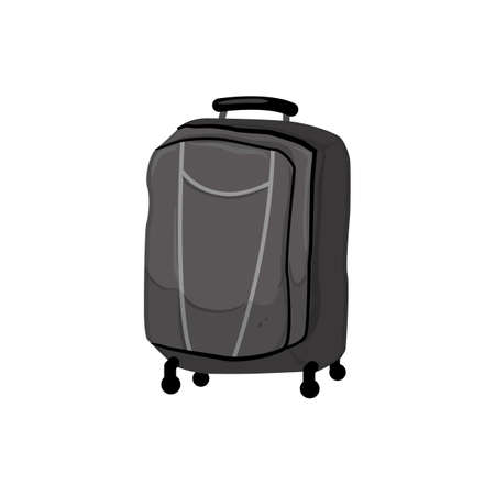 summer luggage bag cartoon. summer luggage bag sign. isolated symbol vector illustrationのイラスト素材