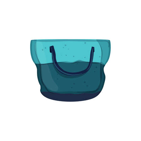 sea beach bag cartoon. sea beach bag sign. isolated symbol vector illustrationのイラスト素材